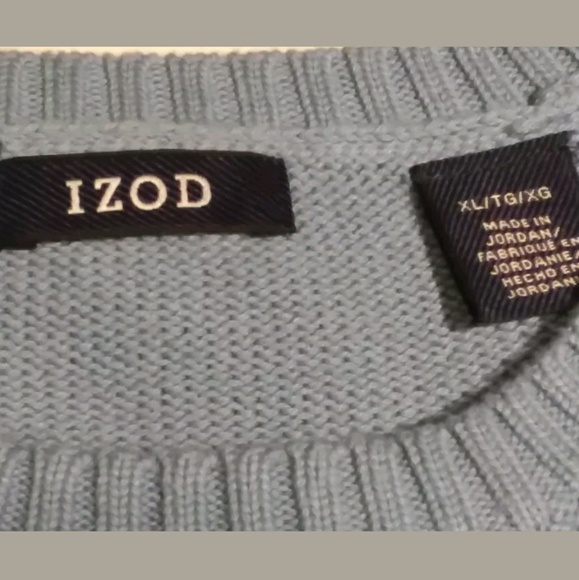 IZOD - XL Crewneck Sweater - Light Blue Color - Picture 3 of 7
